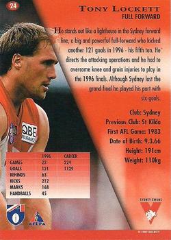 1997 Select AFL Ultimate Series #24 Tony Lockett Back